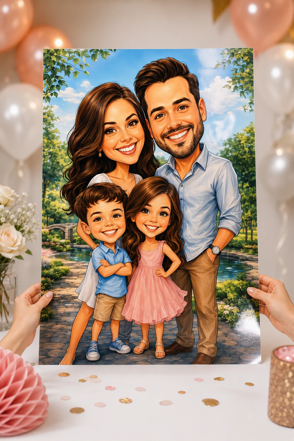 Custom Caricature Print 13×19 finished print