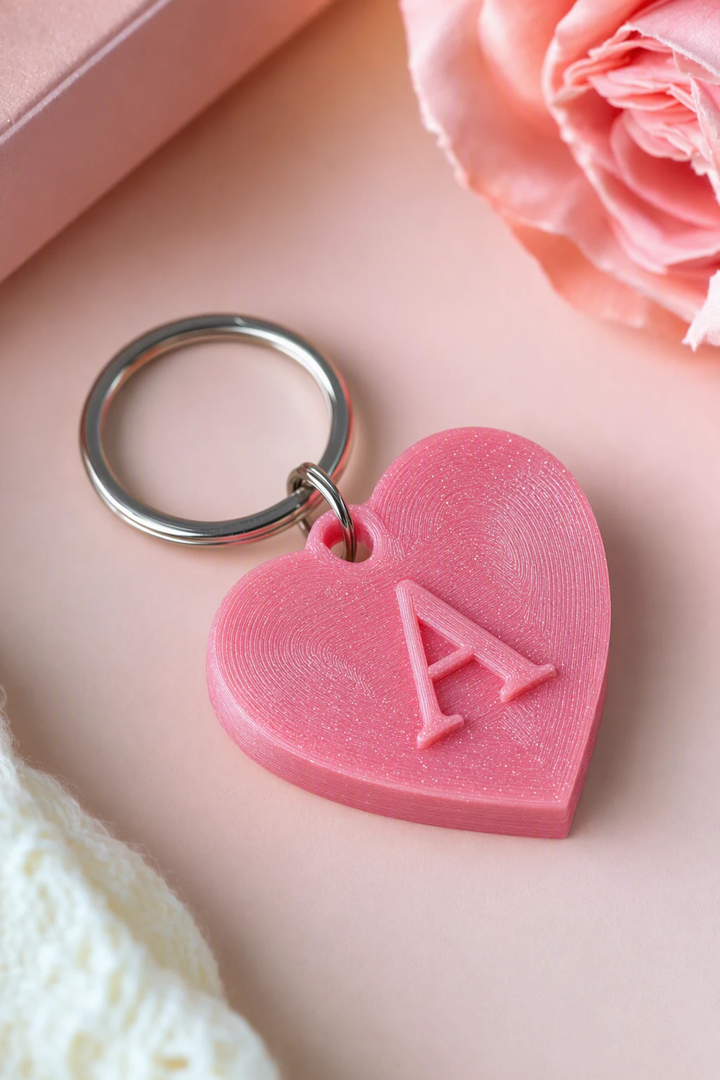 Personalized Heart Keychain
