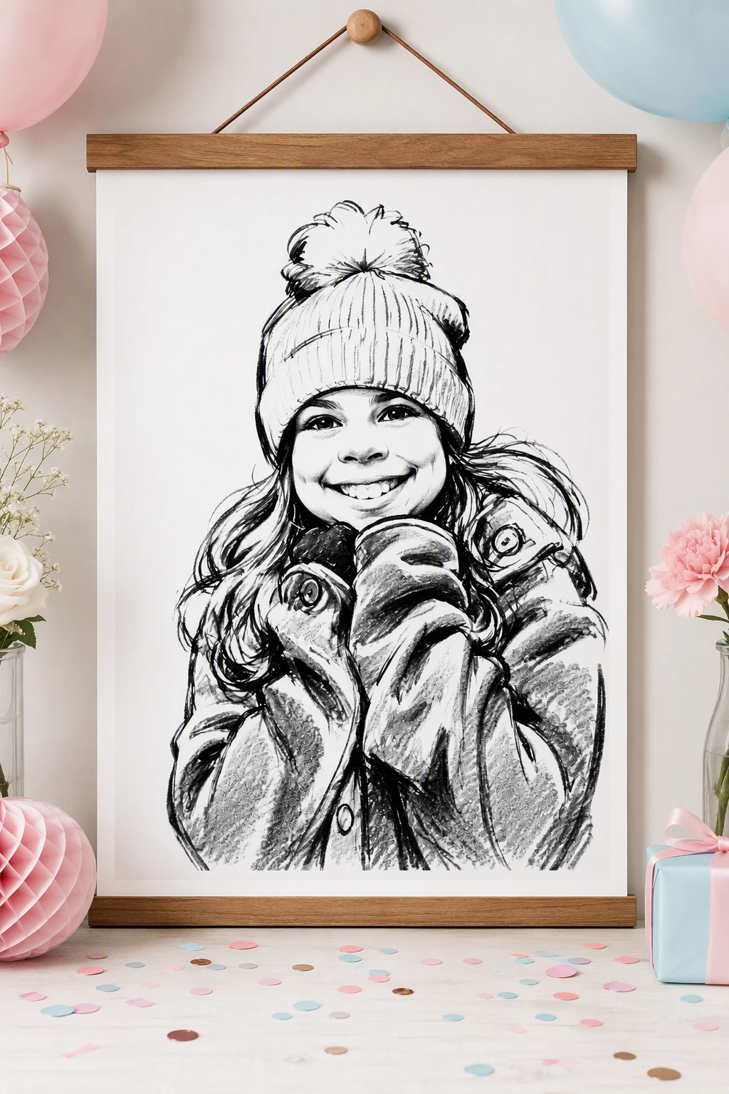 Poppin' Partiez Caricature 13×19 finished print