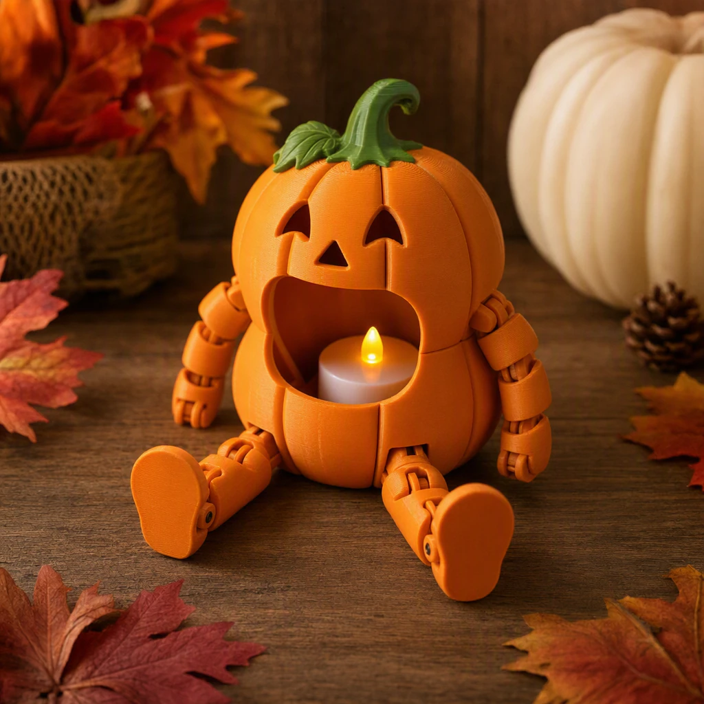 Articulated Pumpkin Tealight